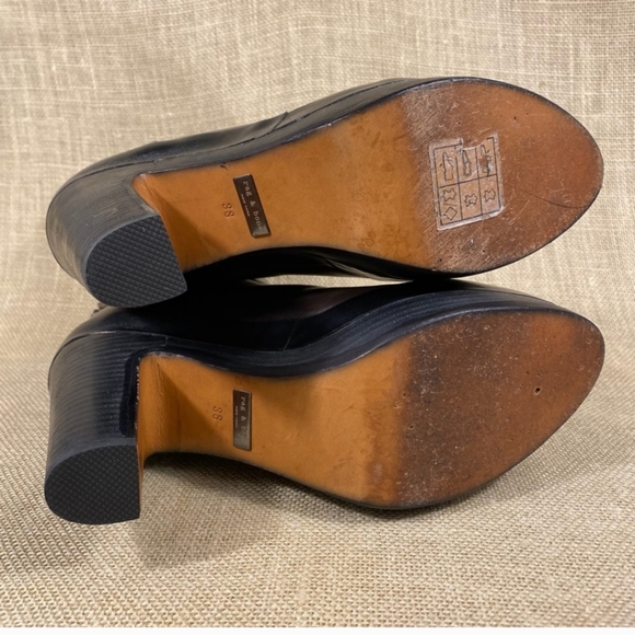 Rag & Bone CHOCOLATE BROWN LEATHER BOOTIES - Picture 7 of 9